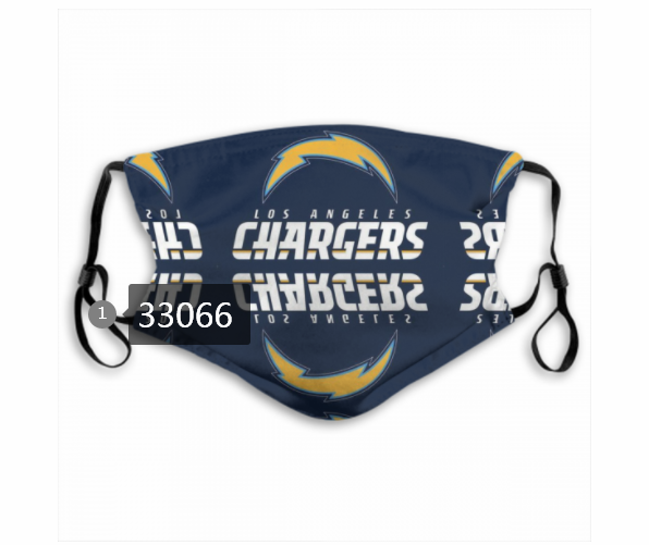 New 2021 NFL Los Angeles Chargers #42 Dust mask with filter